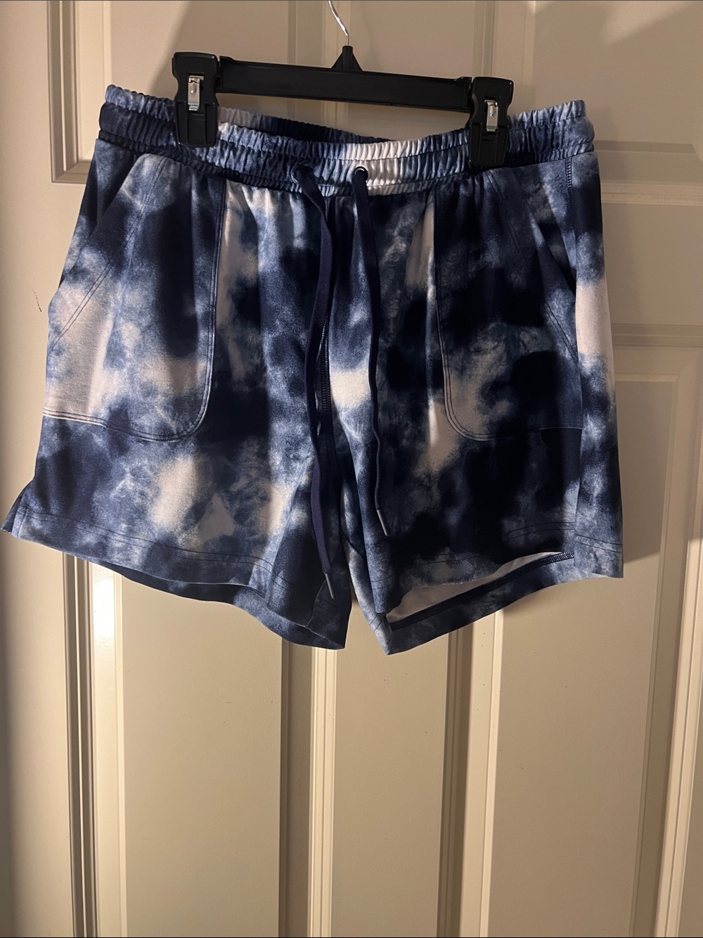 Old Navy Navy and White Tie-Dye Athletic Shorts